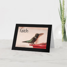 Sympathiekarte: Hummingbird und Vers über den Glau Karte