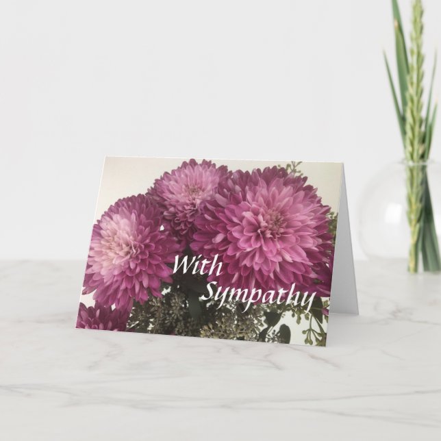 Sympathiekarte - Lila Summen (12x18) Leere Innense Karte (Vorderseite)