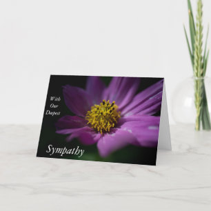 Sympathiekarte mit Lila Blume Karte