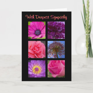 Sympathiekarte - Rosa violette Blumen Karte