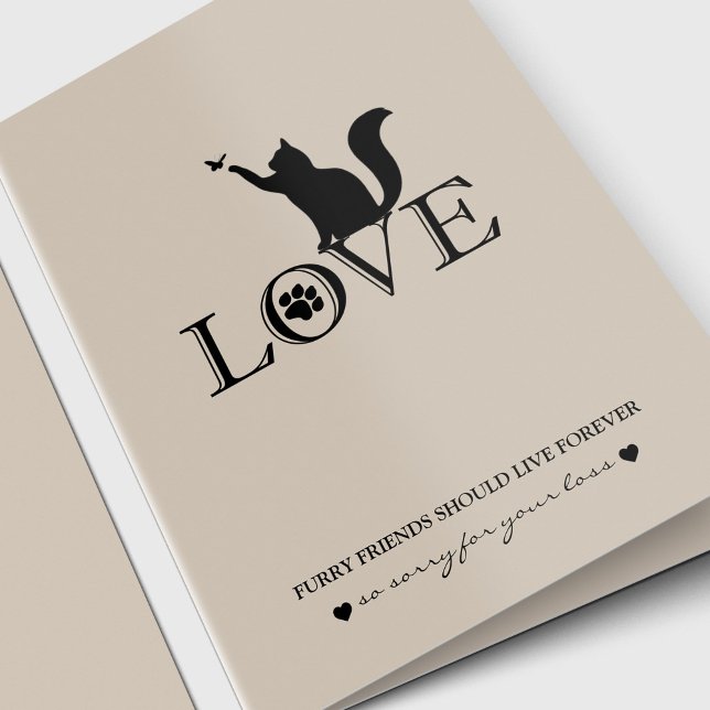 Sympathiekarten für Haustiere | Friends Karte (Pet Loss, Pet memorial, cat lover pet sympathy card)