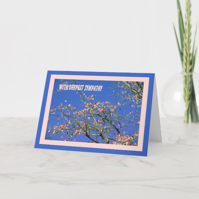 Sympathische Karte mit Baumblüten (Vorderseite)