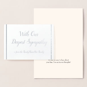Sympathische Silver Foil Sympathy Card Folienkarte