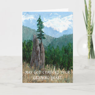 Sympathy Card Bergbaum Karte
