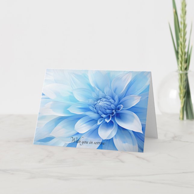 Sympathy Card Blauer Blütendarm Karte (Vorderseite)