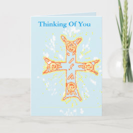 Sympathy Card Denken Sie an Sie / griechisches Kre Karte
