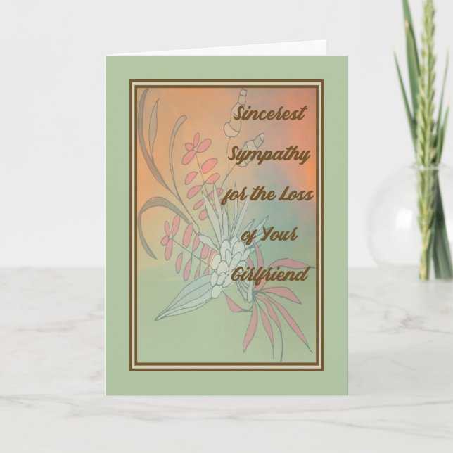 Sympathy Card für den Verlust der Freundin Karte (Vorderseite)