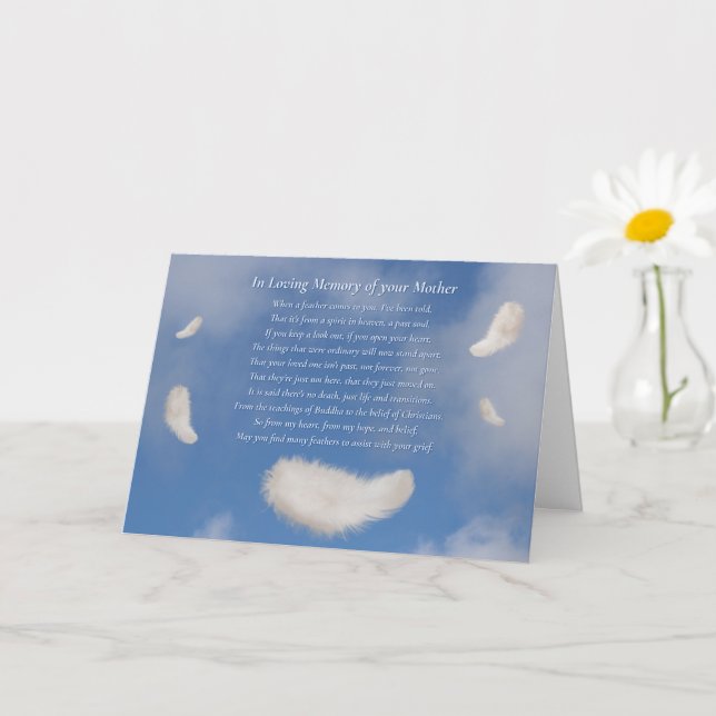 Sympathy Card für den Verlust der geistigen Mama d Karte (Kleine Pflanze)