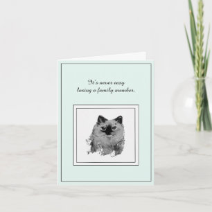 Sympathy Card für den Verlust einer Ragdoll Katze Karte