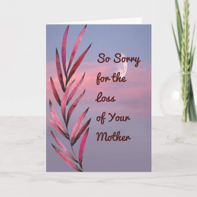 Sympathy Card für den Verlust von Mutter Twilight  Karte (Vorderseite)