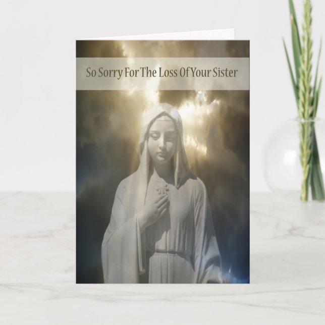 Sympathy Card für den Verlust von Schwester Karte (Vorderseite)
