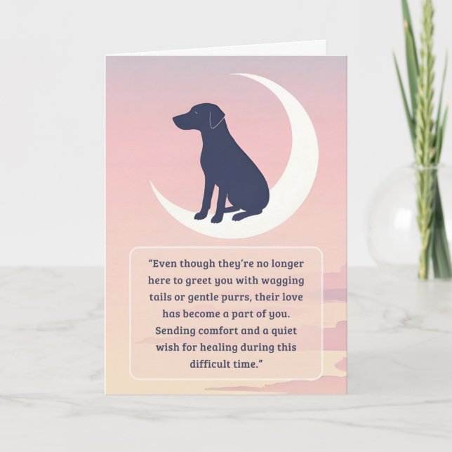 Sympathy-Card-Mondhund-Serie Karte (Vorderseite)