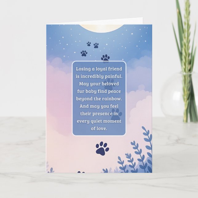 Sympathy Card Moon Blume Serie Karte (Vorderseite)