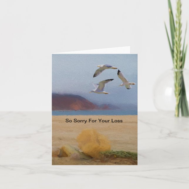 Sympathy Card Seascape Karte (Vorderseite)