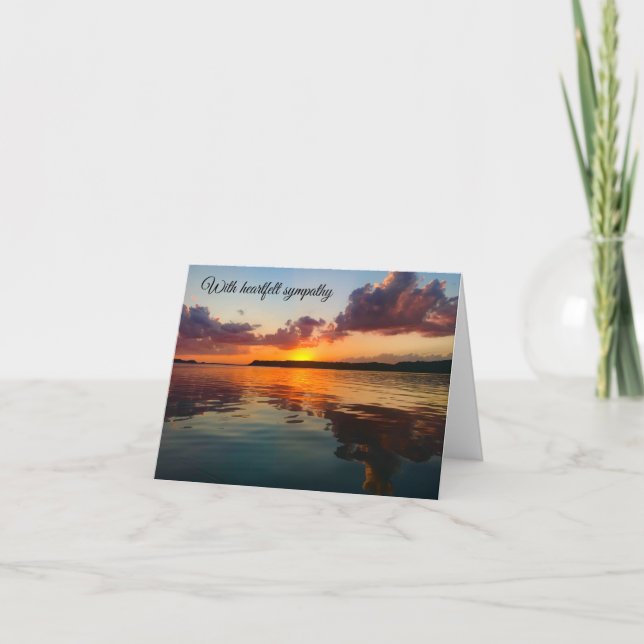 Sympathy Card Sunset Karte (Vorderseite)
