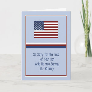 Sympathy Card Verlust von Son während des Dienstve Karte