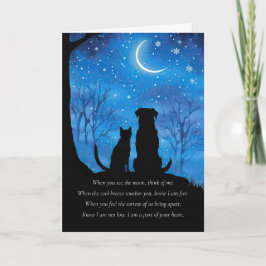 Sympathy for Pet Loss of Dog Cat Spiritual  Karte