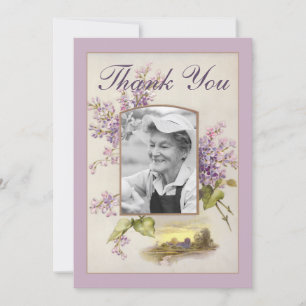 Sympathy Funeral Lilac Vintage Floral Merci