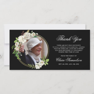 Sympathy Funeral MERCI Aquarelle Florale PHOTO