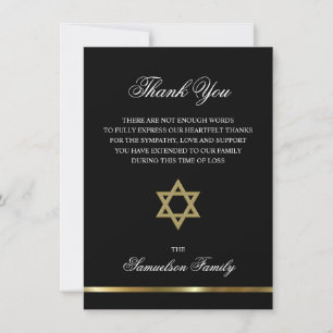 Sympathy Memorial Jewish Star Gold PHOTO Merci