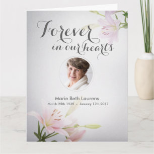 Sympathy Memorial Merci Carte de note avec photo