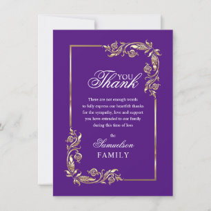 Sympathy Memorial Purple Gold PHOTO Merci