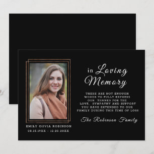 Sympathy Memory Black Gold MERCI Photo