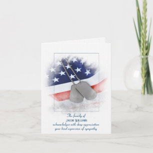 Sympathy Merci Chien Tags Sur Carte Drapeau