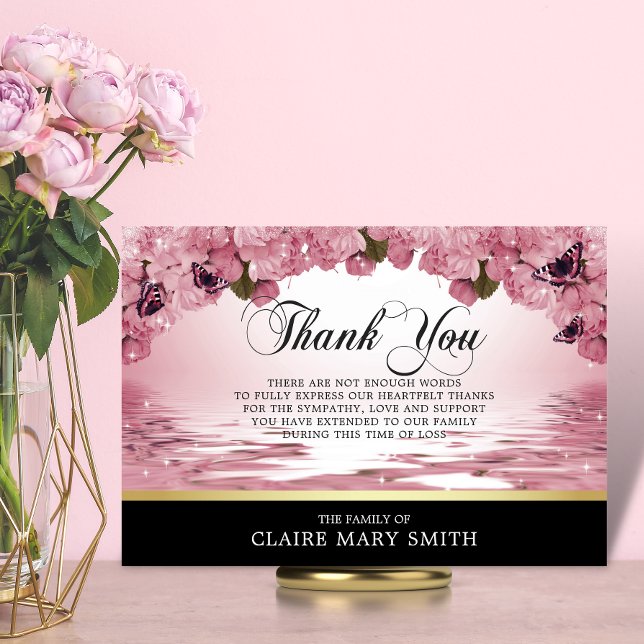 Sympathy Merci Funeral Butterfly Floral (Créateur téléchargé)