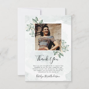 Sympathy Photo Eucalyptus Carte de remerciements f