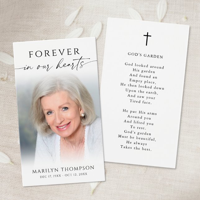 Sympathy Photo God's Garden Prayer Card (Créateur téléchargé)