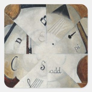 Symphonie, 1915 quadratischer aufkleber