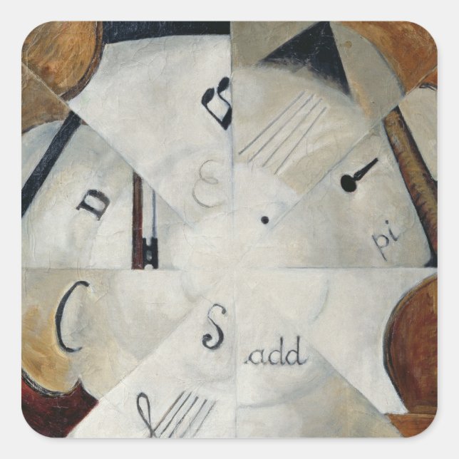 Symphonie, 1915 quadratischer aufkleber (Vorderseite)