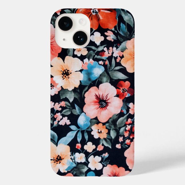 Symphonie am Mitternachtsgarten Print | Bold Flora Case-Mate iPhone 14 Hülle (Rückseite)