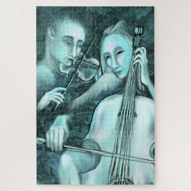 Symphonie d'amour - Duet - Peinture d'art Puzzle (Vertical)