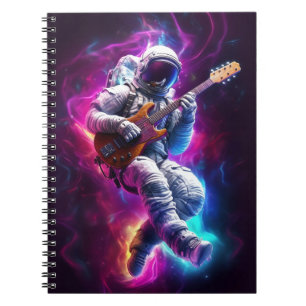 Symphonie der Leere Neon-Cyberpunk-Astronaut Notizblock