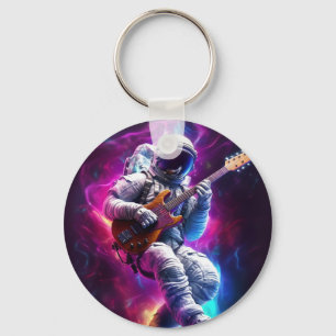 Symphonie der Leere Neon Cyberpunk Astronaut Schlüsselanhänger