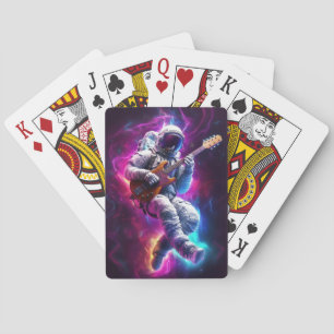 Symphonie der Leere   Neon Cyberpunk Astronaut Spielkarten