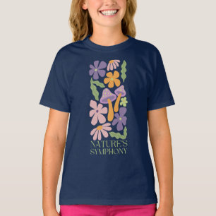 Symphonie der Natur farbenfrohes minimalistisches T-Shirt