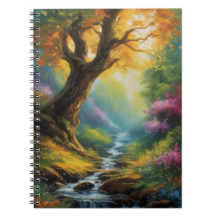 Symphonie der Natur, Stream und lebendiger Wald Notizblock