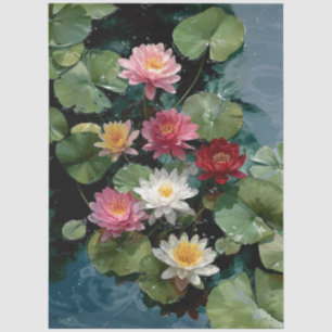 Symphonie der Wasserlilien Decoupage Seidenpapier
