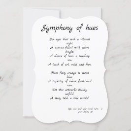 Symphonie des teintes cadeau / invitation / carte