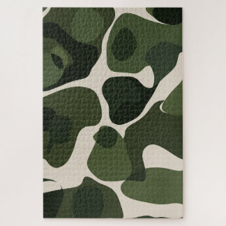Symphonie Émeraude | Puzzle Vert Abstrait Organiqu