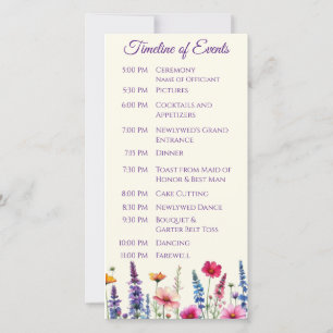 Symphonie fleur sauvage - Programme de mariage -