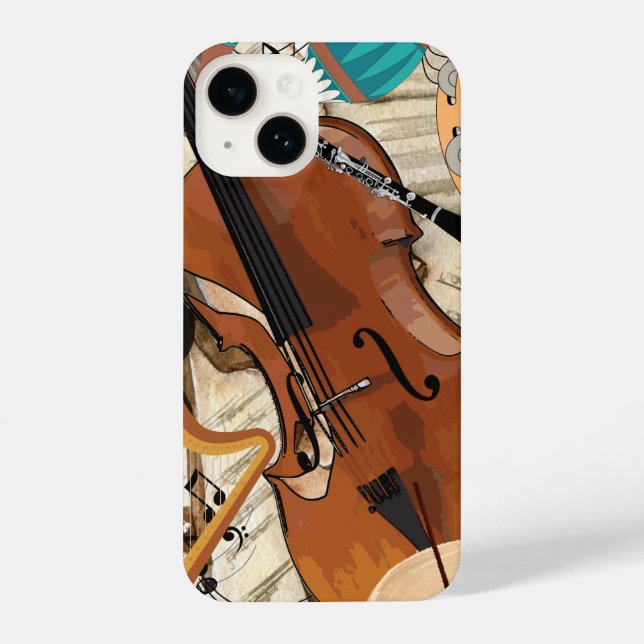 Symphonie von Instrumenten iPhone 14 Hülle (Rückseite)