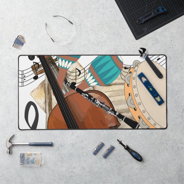 Symphonie von Instrumenten Schreibtischunterlage (Arbeitsplatz)