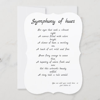 Symphonie von Tönen Geschenk / Einladung / Dankesc