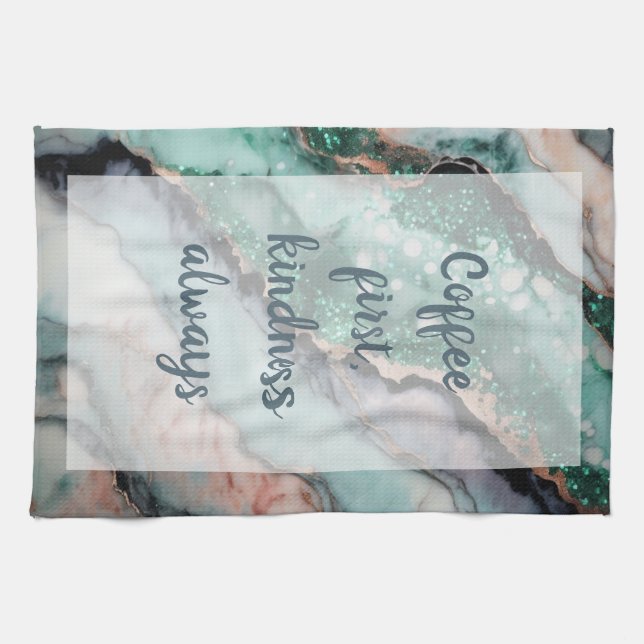 Symphonie - Weiß Geschirrtuch (Horizontal)