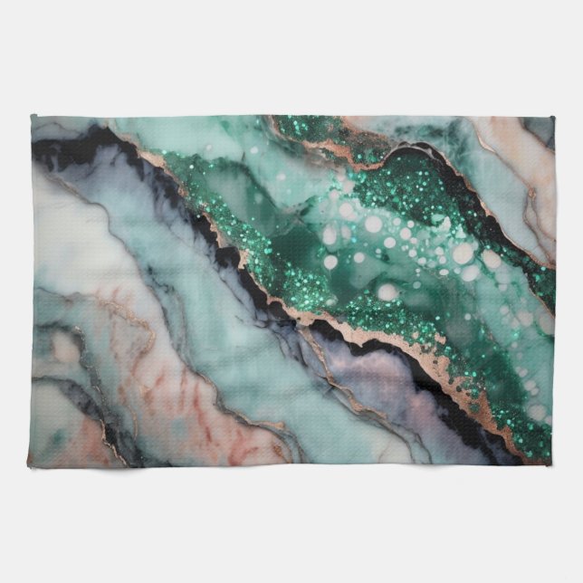 Symphonie - Weiß Geschirrtuch (Horizontal)