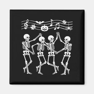 Symphony Dance Halloween Music Party Dancing Skele Magnet